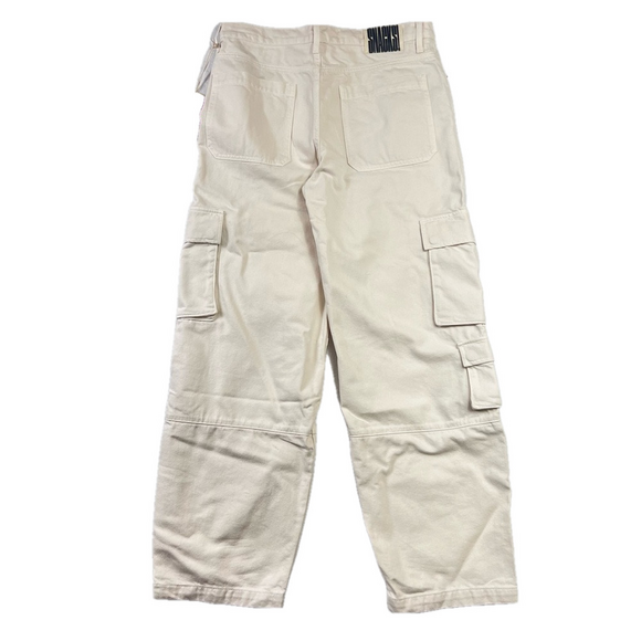 MOTHER Snacks The Side Dish Cargo Skimp Jeans Natural White Baggy Sz 31 NEW USA - Picture 3 of 13